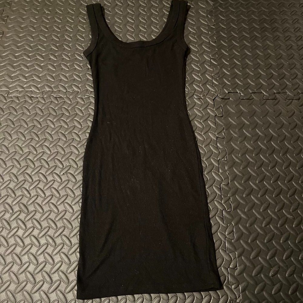 Fashion Nova Black Bodycon Midi Dress XS